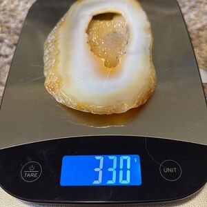 Natural gold Agate with Druzy